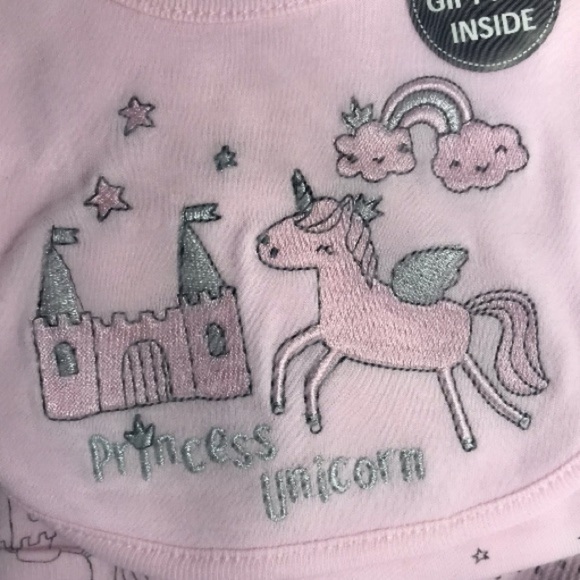 NWT BABY GIRL PRINCESS UNICORN 6-PIECE LAYETTE SET - Picture 7 of 8